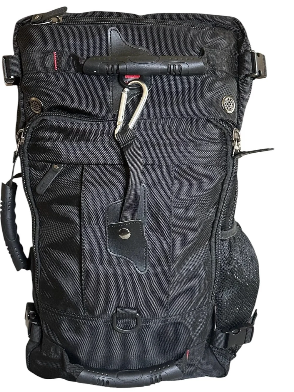 KALA Design Men's Black Backpack - Durable Travel & Commuter Bag. 20”x12”x7”.